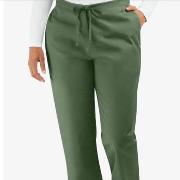 CHEROKEE WORKWEAR MEDICAL SCRUB PANTS Womens Size XS Style 4101 Drawstring Olive - Picture 5 of 10
